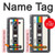 S4023 Vintage Rainbow Compact Cassette Case Cover Custodia per Samsung Galaxy J3 (2016)