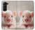 S3979 Cute Baby Pig Case Cover Custodia per Samsung Galaxy Z Fold 5
