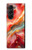 S4012 Red Marble Gold Veins Case Cover Custodia per Samsung Galaxy Z Fold 5