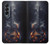 S3972 Burned Acoustic Guitar Graphic Case Cover Custodia per Samsung Galaxy Z Fold 4