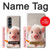 S3979 Cute Baby Pig Case Cover Custodia per Samsung Galaxy Z Fold 4