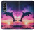 S3980 Dolphin Sunset Milky Way Case Cover Custodia per Samsung Galaxy Z Fold 4