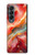 S4012 Red Marble Gold Veins Case Cover Custodia per Samsung Galaxy Z Fold 4