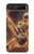 S3984 Fire Skeleton Playing Guitar Case Cover Custodia per Samsung Galaxy Z Flip 5G