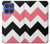 S1849 Pink Black Chevron Zigzag Case Cover Custodia per Motorola Moto G Stylus 5G (2025), Edge 60 Stylus