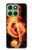 S0493 Music Note Burn Case Cover Custodia per Motorola Edge 60