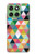 S3049 Triangles Vibrant Colors Case Cover Custodia per Motorola Edge 60