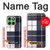 S3452 Plaid Fabric Pattern Case Cover Custodia per Motorola Edge 60