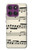 S3082 Music Sheet Case Cover Custodia per Motorola Edge 60 Pro