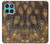 S3691 Gold Peacock Feather Case Cover Custodia per Motorola Edge 60 Fusion