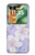S2361 Purple White Flowers Case Cover Custodia per Motorola Razr 60, Razr 2025