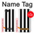 S2297 Black and White Vertical Stripes Case Cover Custodia per iPhone 5 5S SE