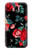 S3112 Rose Floral Pattern Black Case Cover Custodia per Samsung Galaxy J5 (2017) EU Version