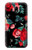 S3112 Rose Floral Pattern Black Case Cover Custodia per Samsung Galaxy J3 (2017) EU Version