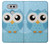 S3029 Cute Blue Owl Case Cover Custodia per LG V20