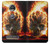 S0863 Hell Fire Skull Case Cover Custodia per Motorola Moto Z2 Play, Z2 Force