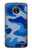 S2958 Army Blue Camo Camouflage Case Cover Custodia per Motorola Moto E4