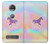 S3203 Rainbow Unicorn Case Cover Custodia per Motorola Moto Z2 Play, Z2 Force