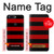 S2638 Black and Red Striped Case Cover Custodia per OnePlus 5T