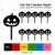 TA0377 Halloween Pumpkin Jack O Lantern Acrilico Cupcake Topper Torte e Muffin per Matrimonio Compleanno Festa Decorazione 10 pezzi