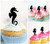 TA0411 Sea Horse Acrilico Cupcake Topper Torte e Muffin per Matrimonio Compleanno Festa Decorazione 10 pezzi
