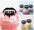 TA0509 Vampire Teeth Halloween Acrilico Cupcake Topper Torte e Muffin per Matrimonio Compleanno Festa Decorazione 10 pezzi