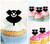 TA0525 Bozo Circus Carnival Acrilico Cupcake Topper Torte e Muffin per Matrimonio Compleanno Festa Decorazione 10 pezzi