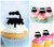 TA0648 Steam Train Acrilico Cupcake Topper Torte e Muffin per Matrimonio Compleanno Festa Decorazione 10 pezzi