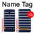 S2767 Navy White Striped Case Cover Custodia per OnePlus 6