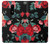 S3112 Rose Floral Pattern Black Case Cover Custodia per OnePlus 6