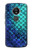 S3047 Green Mermaid Fish Scale Case Cover Custodia per Motorola Moto G6 Play, Moto G6 Forge, Moto E5