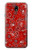 S3354 Red Classic Bandana Case Cover Custodia per Samsung Galaxy J7 (2018), J7 Aero, J7 Top, J7 Aura, J7 Crown, J7 Refine, J7 Eon, J7 V 2nd Gen, J7 Star