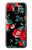 S3112 Rose Floral Pattern Black Case Cover Custodia per Samsung Galaxy J6 (2018)