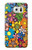 S3281 Colorful Hippie Flowers Pattern Case Cover Custodia per Samsung Galaxy S7 Edge