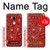 S3354 Red Classic Bandana Case Cover Custodia per LG G7 ThinQ