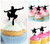 TA0684 American Ninja Jump Acrilico Cupcake Topper Torte e Muffin per Matrimonio Compleanno Festa Decorazione 10 pezzi