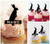 TA0820 Bunny Rabbit Acrilico Cupcake Topper Torte e Muffin per Matrimonio Compleanno Festa Decorazione 10 pezzi