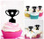 TA0845 Winner Cup Trophy Acrilico Cupcake Topper Torte e Muffin per Matrimonio Compleanno Festa Decorazione 10 pezzi