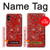 S3354 Red Classic Bandana Case Cover Custodia per iPhone X, iPhone XS