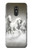 S0933 White Horses Case Cover Custodia per LG Q Stylo 4, LG Q Stylus