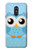 S3029 Cute Blue Owl Case Cover Custodia per LG Q Stylo 4, LG Q Stylus