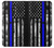 S3244 Thin Blue Line USA Case Cover Custodia per LG Q Stylo 4, LG Q Stylus