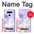 S2361 Purple White Flowers Case Cover Custodia per LG V40, LG V40 ThinQ