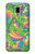 S3273 Flower Line Art Pattern Case Cover Custodia per Samsung Galaxy J6+ (2018), J6 Plus (2018)