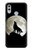 S1981 Wolf Howling at The Moon Case Cover Custodia per Huawei Honor 10 Lite, Huawei P Smart 2019