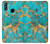 S2906 Aqua Turquoise Stone Case Cover Custodia per Huawei Honor 10 Lite, Huawei P Smart 2019