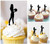 TA0896 Bowling Pleyer Female Acrilico Cupcake Topper Torte e Muffin per Matrimonio Compleanno Festa Decorazione 10 pezzi