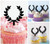 TA0919 Hellenismos Acrilico Cupcake Topper Torte e Muffin per Matrimonio Compleanno Festa Decorazione 10 pezzi