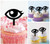 TA0929 Eye Acrilico Cupcake Topper Torte e Muffin per Matrimonio Compleanno Festa Decorazione 10 pezzi