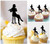 TA1016 Female Flute Player Acrilico Cupcake Topper Torte e Muffin per Matrimonio Compleanno Festa Decorazione 10 pezzi